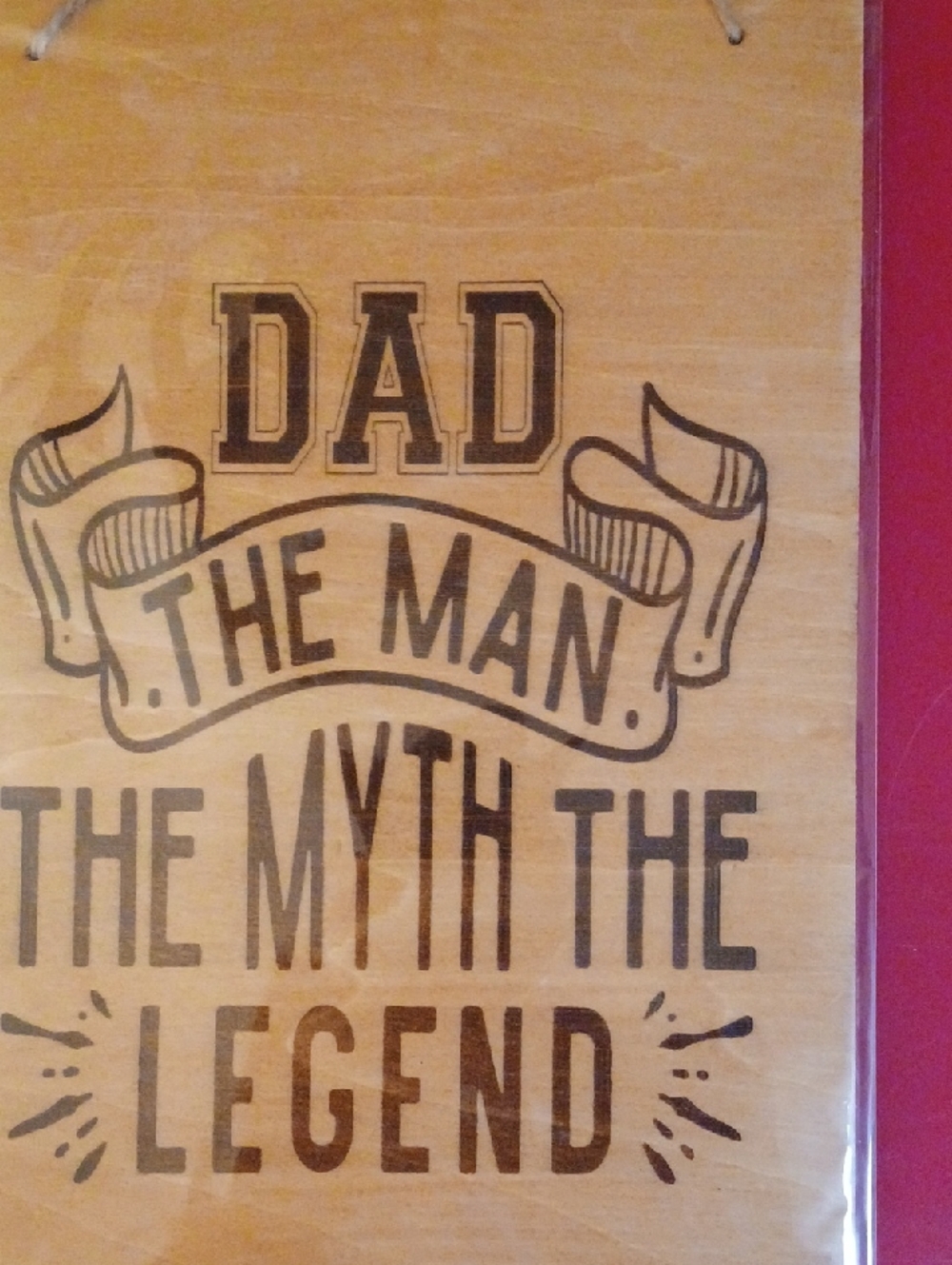 8x10 Dad The Man The Myth The Legend Wooden Wall Sign - Brown